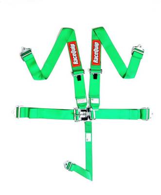 Racequip - Racequip Green 5 Point 16.1 SFI Latch & Link Belt Set