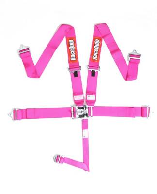 Racequip - Racequip Pink 5 Point 16.1 SFI Latch & Link Belt Set