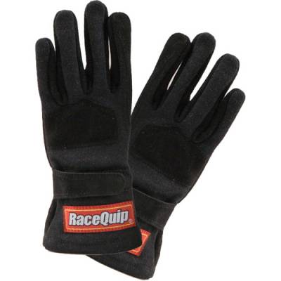 Racequip - Youth X-Small SFI 3.3/5 Rated 2 Layer Driving Gloves-Black