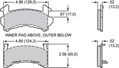 Wilwood - Wilwood 150-9422K PolyMatrix BP-20 Brake Pads GM Metric D154 Street / Off Road