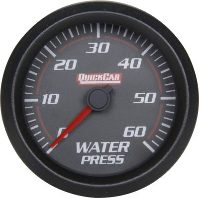 Quick Car - QuickCar 63-008 Redline LED Lit Black Face Water Pressure Digital Gauge