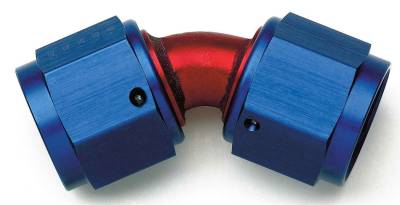 Aeroquip Performance Products - Aeroquip FCM2973 45 Degree -10 AN Female Flare Swivel Fitting Blue/Red Anodized Aluminum