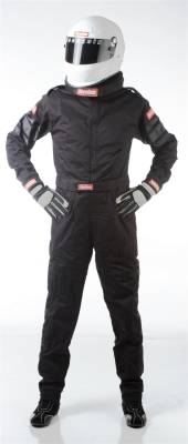 Racequip - Single Layer Black XL 110 Series SFI-1 Racing Suit