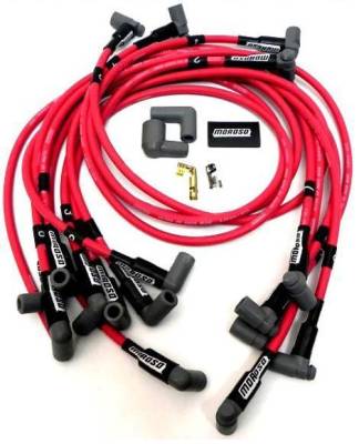 Moroso - Moroso 73684 Red Ultra 40 High Performance Spark Plug Wires Chevy HEI 350 90*