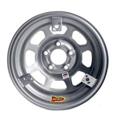 Aero Race Wheels - Aero Race Wheels 52-084720T3 15x8 2 inch Offset 5 x 4.75 Silver w/ 3 Tabs for Mudcover