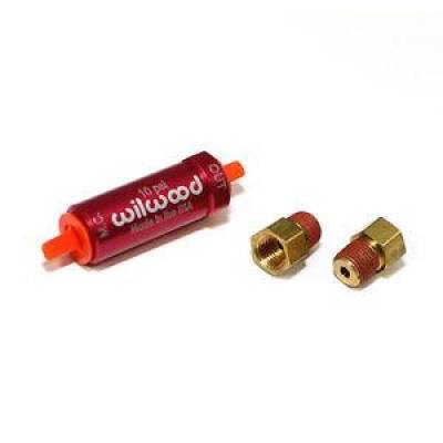 Wilwood - Wilwood 260-13784 Red Aluminum Residual Brake Pressure Valve 10 PSI w/ Fittings