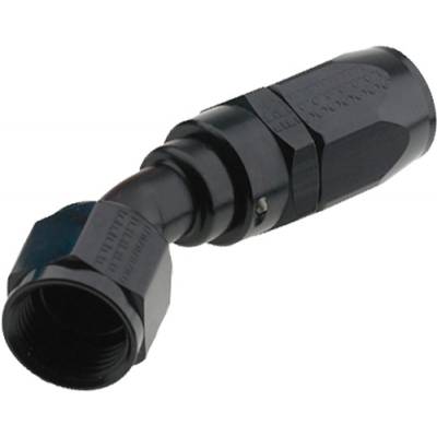 Fragola - Fragola 223004-BL 4 AN Aluminum 30 Degree Socket Hose Fitting Black IMCA USRA