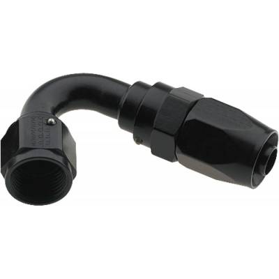 Fragola - Fragola 231204-BL 4 AN Aluminum 120 Degree Socket Hose Fitting Black IMCA USRA