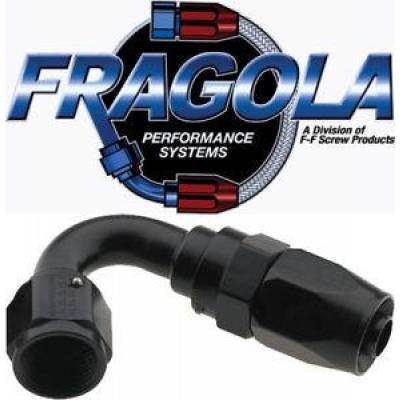 Fragola - Fragola 231216-BL 16 AN Aluminum 120 Degree Socket Hose Fitting Black IMCA USRA