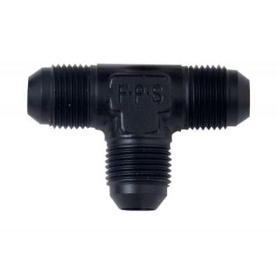 Fragola - Fragola 482412-BL 12 AN Aluminum Tee Hose Adapter Fitting Black IMCA USRA NHRA