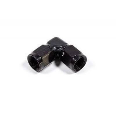 Fragola - Fragola 496306-BL 6 AN 90 Degree Female Coupler Adapter Fitting Black IMCA USRA