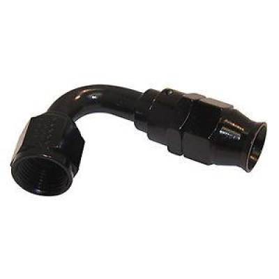 Fragola - Fragola 681208-BL 8 AN Aluminum Real Street 120 Degree Hose Ends Black IMCA USRA