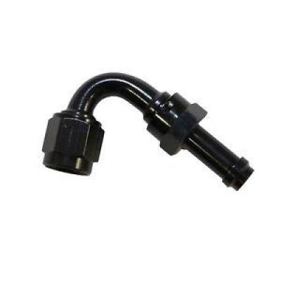 Fragola - Fragola 751206-BL Black -6 AN 3/8 120 Degree EZ Street Hose End Fitting SAE Spec