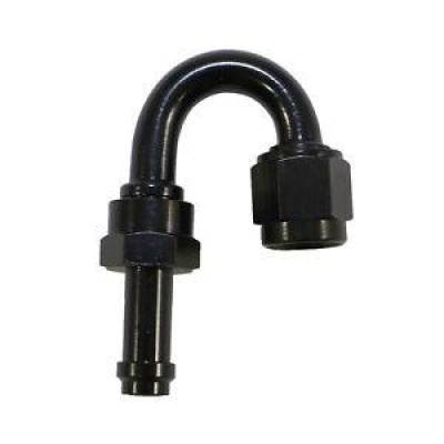 Fragola - Fragola 751806-BL Black -6 AN 3/8 180 Degree EZ Street Hose End Fitting SAE Spec