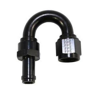 Fragola - Fragola 751808-BL Black -8 AN 1/2 180 Degree EZ Street Hose End Fitting SAE Spec