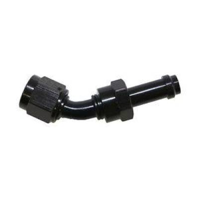 Fragola - Fragola 754506-BL Black -6 AN 3/8" 45 Degree EZ Street Hose End Fitting SAE Spec