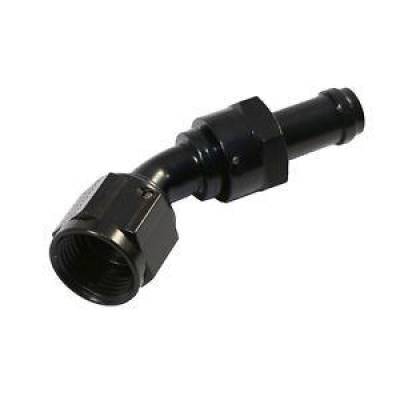 Fragola - Fragola 754508-BL Black -8 AN 1/2" 45 Degree EZ Street Hose End Fitting SAE Spec