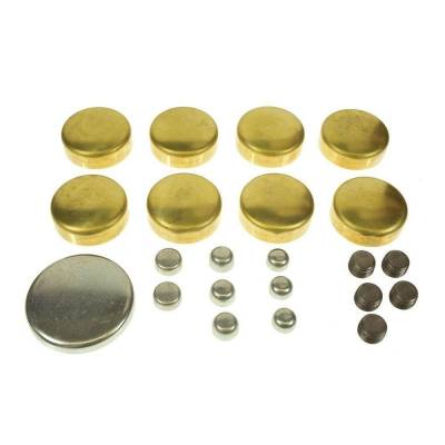 Melling - MEL MPE-100BR SBC Chevy Brass Freeze Frost Plug Kit Small Block 283 305 327 350