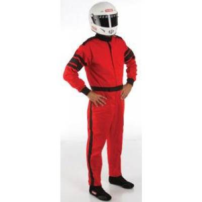 Racequip - 3XLarge Red Single Layer 1 Piece Race Driving Fire Safety Suit SFI 3.2A/1 Rated