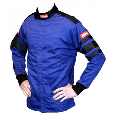 Racequip - Large Blue Single Layer Race Driving Fire Safety Suit Jacket SFI 3.2A/1 Rated
