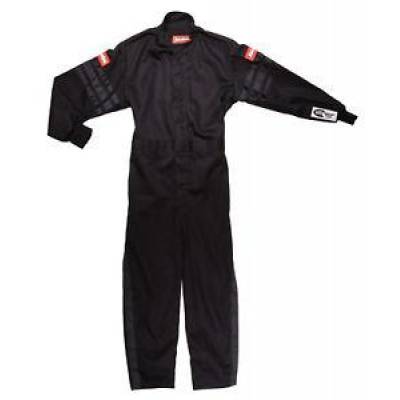 Racequip - X Small Black Trim 1 piece Single Layer Kids Youth Race Driving Safety Fire Suit