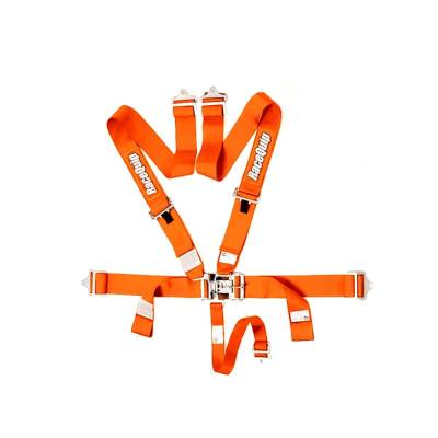 Racequip - RaceQuip 711041 Orange Race Car Seat Belts 5pt SFI Safety Harness IMCA Razor RZR