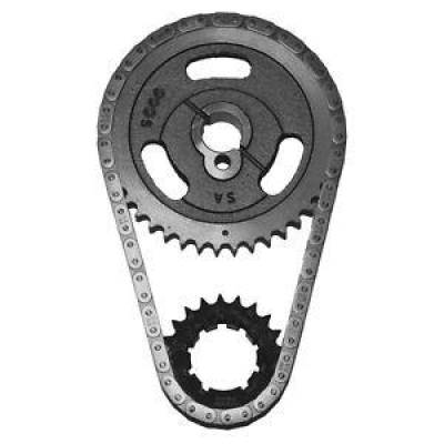 SA Gear - Dynagear - SA GEAR 78151T-9 .250" Double Roller Timing Chain SBF 9 Pos Keyway Thrust Bearing