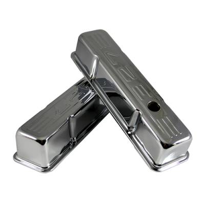Assault Racing Products - 1958-86 SBC Chevy Chrome 327 Logo Tall Valve Covers - Small Block 283 327 350