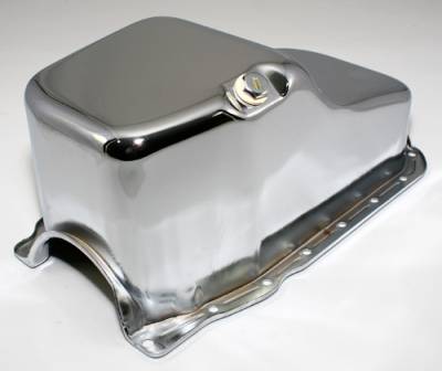 Assault Racing Products - 1986-1995 Chevy S10 Truck Blazer 4.3L V6 Stock Chrome Oil Pan 1-Piece Rear Main
