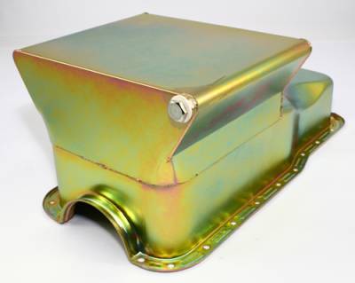 Assault Racing Products - 65-87 SBF 351W Ford 7qt Front Sump Zinc Drag Race Oil Pan - Small Block