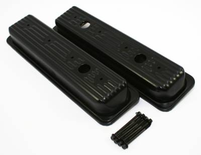 Assault Racing Products - 87-00 SBC Chevy Black Centerbolt Valve Covers - Factory Style 5.0 305 5.7 350