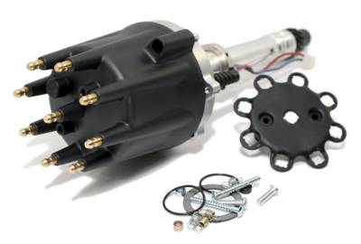 Assault Racing Products - Black Small Big Block Chevy V8 Pro Billet Distributor SBC BBC 350 454 Mech Adv