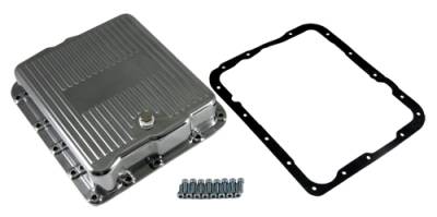 Assault Racing Products - GM Chevy 700R4 4L60E Polished Aluminum Transmission Pan Kit w/ Bolts Gasket