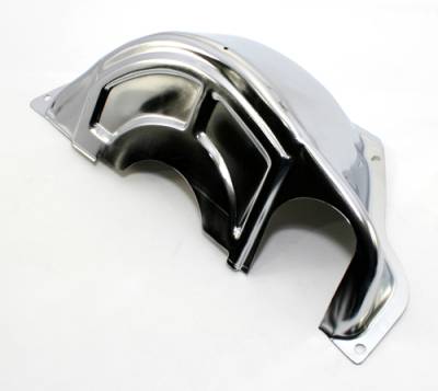 Assault Racing Products - Chevy GM Powerglide Chrome Steel Flywheel Flexplate Cover Automatic Dust Shield