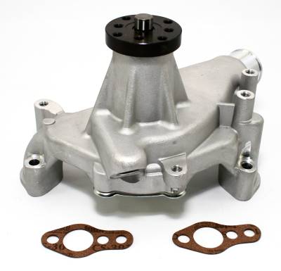 KMJ Performance Parts - Small Block Chevy 350 High Volume Long Aluminum Water Pump Natural 5/8"; Pilot