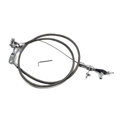 Assault Racing Products - Ford C6 C-6 Stainless Steel Braided Transmission Kickdown Cable Detent Assembly