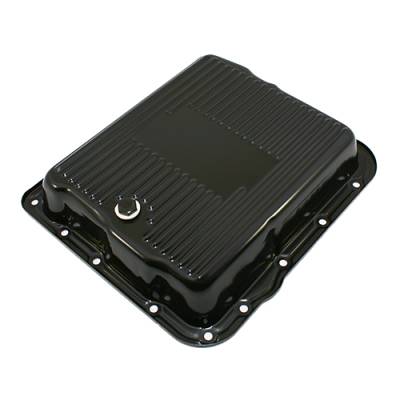 Assault Racing Products - GM 700R4 4L60E Black Transmission Pan Stock Capacity Automatic Trans 4L60 4L65E