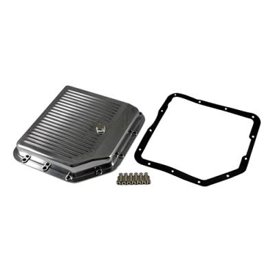 Assault Racing Products - GM Chevy Turbo 350 Polished Aluminum Transmission Pan Kit w/ Bolts Gasket TH350
