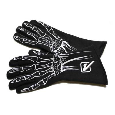 Velocita - Velocita WHITE SINGLE LAYER Safety Driving Gloves Racing Skeleton SFI