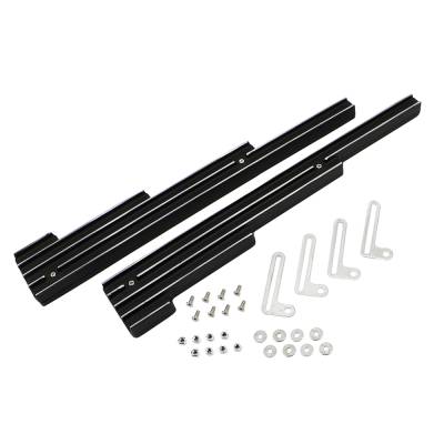 Assault Racing Products - SBC Billet Aluminum Black Retro Finned Spark Plug Wire Looms Small Block Chevy