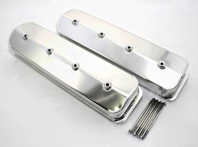 Assault Racing Products - SBC Chevy Fabricated Aluminum Valve Covers Center Bolt Vortec 305 5.0L 350 5.7L