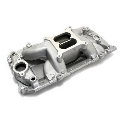 Assault Racing Products - Big Block Chevy 454 Aluminum Dual Plane Intake Air Gap Satin Oval Port 396 427