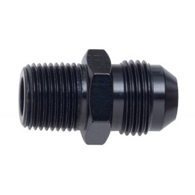 Fragola - Fragola 481644-BL 4 AN to 3/8 NPT Male Straight Adapter Fitting Black IMCA USRA