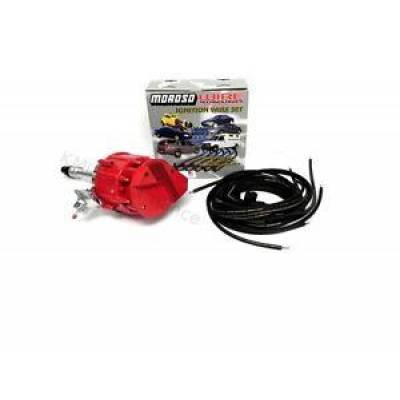 KMJ Performance Parts - SBC BBC Block Chevy 65K 350 454 HEI Distributor & Moroso Plug Wires Tune Up Kit