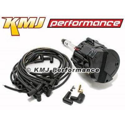 KMJ Performance Parts - Big Block Chevy 396 454 Black Cap HEI Distributor Moroso Spark Plug Wires Kit