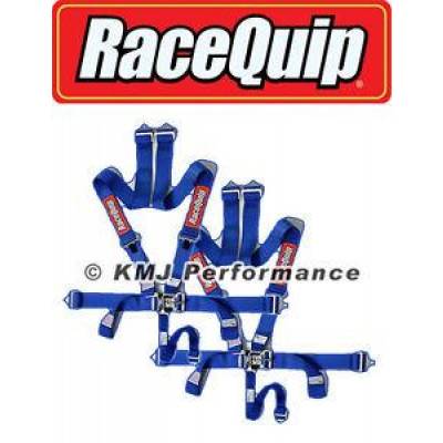 KMJ Performance Parts - RaceQuip 711021 Pair Blue Race Car Seat Belts 5 pt Safety Harness Sand Rail