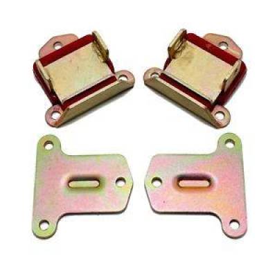 KMJ Performance Parts - LS1 LS2 Engine Swap Red Polyurethane 3 Bolt Engine/Motor Mounts LSX LQ9 SBC BBC