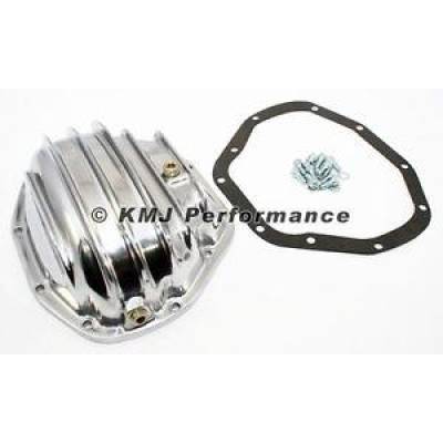 KMJ Performance Parts - Dana 80 10 Bolt Axle Polished Finned Cast Aluminum Rear Differential Cover Kit