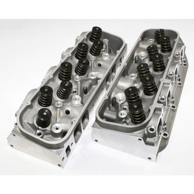 KMJ Performance Parts - PAIR of Chevy BBC 396 454 Rectangle Port Assembled Aluminum Cylinder Heads 122cc 330cc