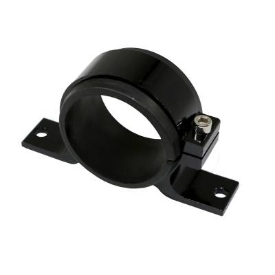 KMJ Performance Parts - Black Aluminum Electric Fuel Pump Mounting Bracket - Inline Bosch 044 Style EFI